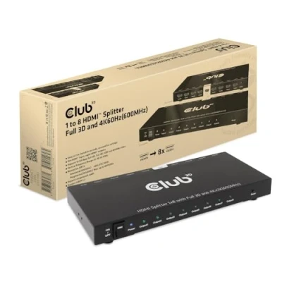 Abbildung von Club3D CSV 1383 1 auf 8 HDMI™ Splitter Full 3D und 4K60Hz(600MHz)