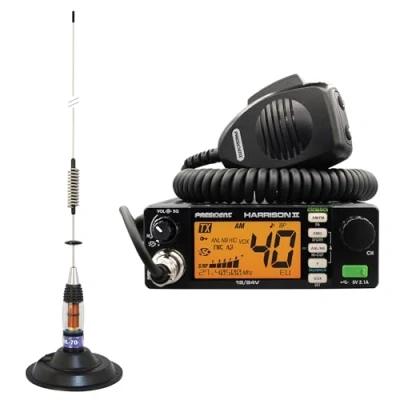 Abbildung von Kit CB Funkgerät President Harrison II ASC + Antenne PNI ML70, Länge 70cm, 26 30MHz, 200W