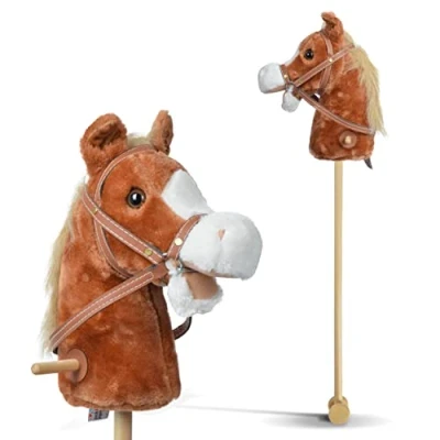 Abbildung von Pink Papaya Steckenpferd Steckenpferd, Hobby Horse mit Sounds, inkl. Halfter, Rollen