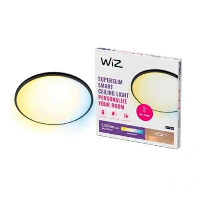 Abbildung von WiZ Plafondlamp SuperSlim alle tinten wit licht zwart