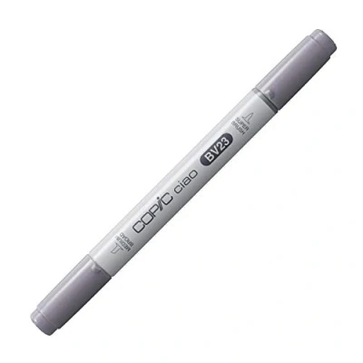 Abbildung von COPIC Ciao Marker Typ BV 23, Grayish Lavender, vielseitiger Layoutmarker, mit einer mittelbreiten und Brush Spitze