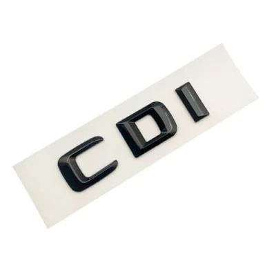 Abbildung von ABS schwarzes Logo C200 C220 C250 C300 C350 C400 C450 Emblem Buchstaben Autoaufkleber kompatibel mit Mercedes Benz W205 W204 W203 Zubehör (Color : CDI)