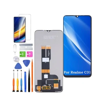 Abbildung von HLYGZX Ersatz Original Display für Realme C31 LCD Bildschirm, RMX3501 Bildschirm Touch Digitizer Assembly Reparaturteile Kit