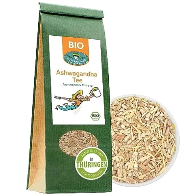 Abbildung von BIO Ashwagandha Tee 1kg Ayurvedischer Vitalitätstee traditionell Ginseng Schlafbeere für Körper und Geist PEPPERMINTMAN