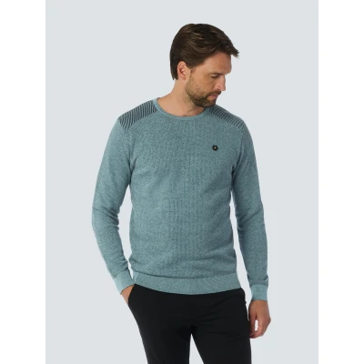 Abbildung von NO EXCESS Rundhalspullover mit Jacquard Optik