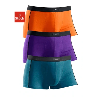 Abbildung von H.I.S Boxershorts, (Packung, 3 St.), in Hipster Form mit schmalen Piping