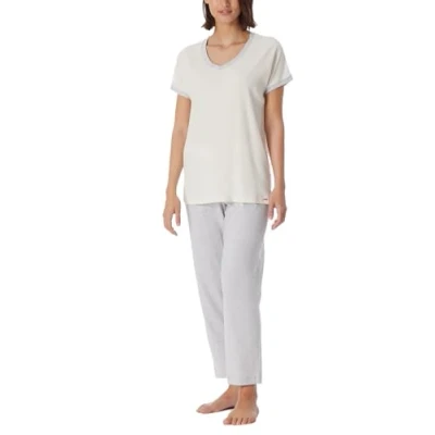 Abbildung von Schiesser Casual SET Nachtwäsche Set, Damen, Größe: 48, Grau mel beige