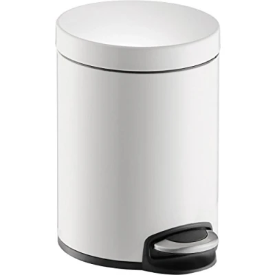 Abbildung von helit H2403405 Tret Abfallbehälter „the silent“ 5 L, weiß