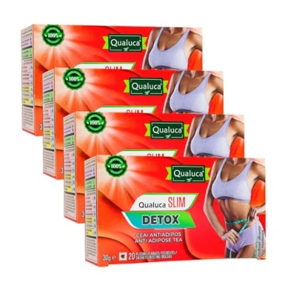 Abbildung von Qualuca, Detox Komplex 30 Tage Tee 4er Set 80 Teebeutel