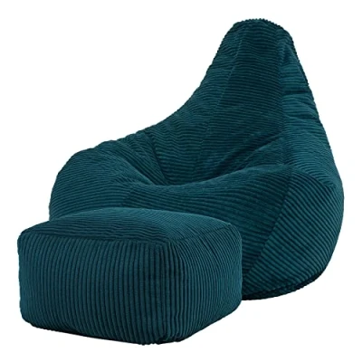 Abbildung von icon Sitzsack Sessel aus Cord „Dalton“ mit Sitzpouf
