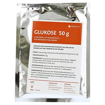 Abbildung von Glukose 50 g Orange Plv.z.her.e.lsg.z.einnehmen