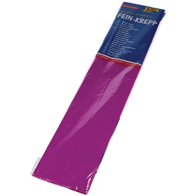 Abbildung von folia 822154 10 Krepppapier, Lagen in primel pink, jede Lage ca. 50 x 250 cm, 32 g/m², sehr elastisches und dünnes Papier, mit einer unebenen rauen Oberfläche