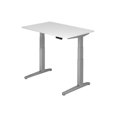 Abbildung von Hammerbacher Schreibtisch XBHM12 Weiß/Silber