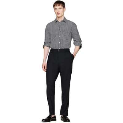 Abbildung von Tommy Hilfiger Print Shirt Hemd, Herren, Größe: Large, Desert sky optic white