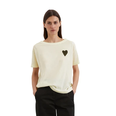 Abbildung von Marc O&#039;Polo Regular Tshirt print, Damen, Größe: Large, Natural cotton