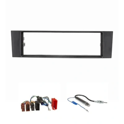 Abbildung von tomzz Audio 2403 030 Radioblende Set kompatibel mit Audi A3 Sportback 8P 8PA schwarz Aktivsystemadapter ISO Antennenadapter Phantomeinspeisung DIN