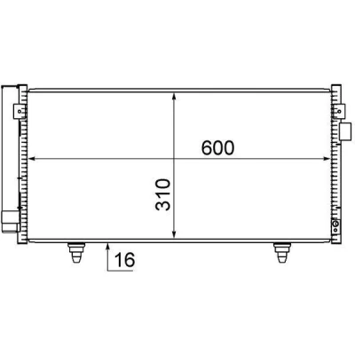 Abbildung von MAHLE ORIGINAL AC 718 000S Klimakondensator mit Trockner 660 SUBARU: Forester III, Impreza III Schrägheck, IV