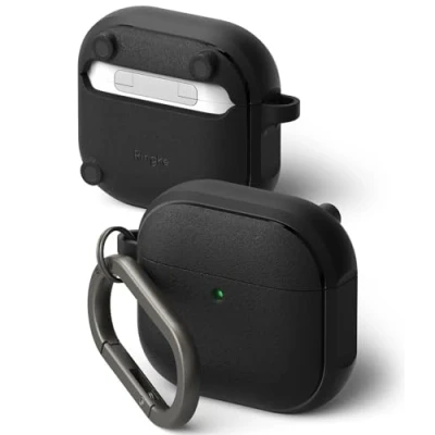 Abbildung von Ringke Onyx Magnetic [Kompatibel mit MagSafe] für AirPods 4 Case Hülle, rutschfeste Stoßfeste Festem Griff Schutzhülle Magnetisches Laden Karabiner 4. Generation Black