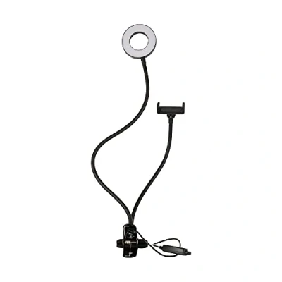 Abbildung von Silvergear Selfie Ringlicht mit Handyhalterung und Befestigungsklammer, LED, Dimmbar, 3 Farben, 10 Helligkeitsstufen, Smartphone Stativ für Reels TikTok, YouTube, Vlog, Tutorials Live Streaming