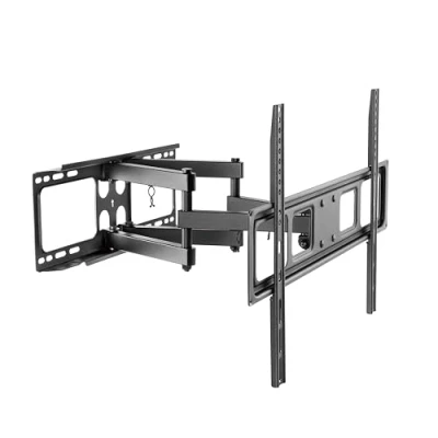 Abbildung von PureMounts TV Wandhalterung, neigbare und schwenkbare Universal Halterung für 32 70 Zoll Flach &amp; Curved Ferseher bis 40kg, Fernsehhalterung max. VESA 600x400 mm, Schwarz