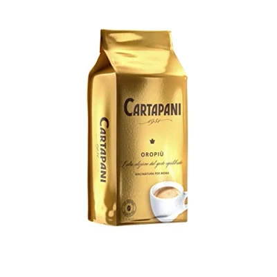 Abbildung von Cartapani 1951 OROPIÙ Moka gemahlen kaffee hochwertige Mischung aus sorgfältig ausgewählten Arabica und Robusta Kaffeesorten 250g Pack