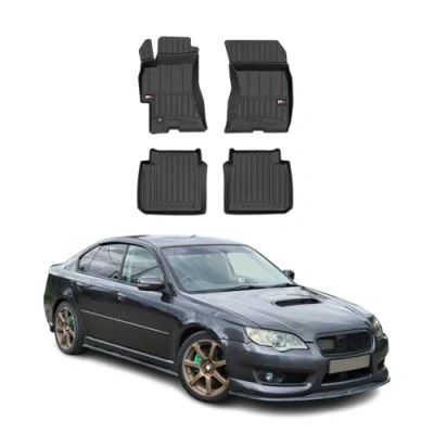 Abbildung von Fußmatten Gummimatten kompatibel mit Subaru Legacy IV 2003 2009 OMAC Premium 3D Schwarz TPE Gummi