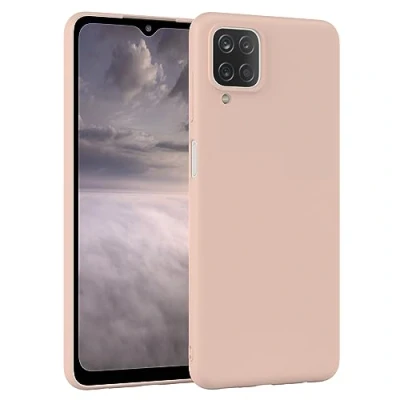 Abbildung von EAZY Case Silikonhülle für Samsung Galaxy A12 Hülle Silikon Altrosa weich stoßfeste Handyhülle Schutzhülle mit Kameraschutz Dünn Premium Schutz Cover TPU Phone Bumper in Pastell Rosa