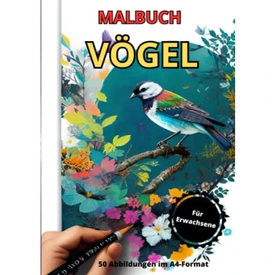 Abbildung von Malbuch Vögel für Erwachsene: 50 Abbildungen im A4 Format Ausmalbilder Entspannung, Erholung und Stressabbau