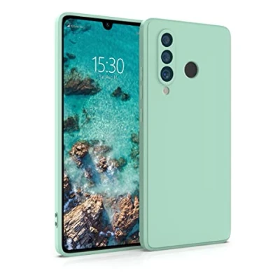 Abbildung von MyGadget Hülle für Huawei P30 Lite robuste Silikon Schutzhülle TPU Case Slim Silikonhülle Back Cover Kratzfest Handyhülle Matt Mint