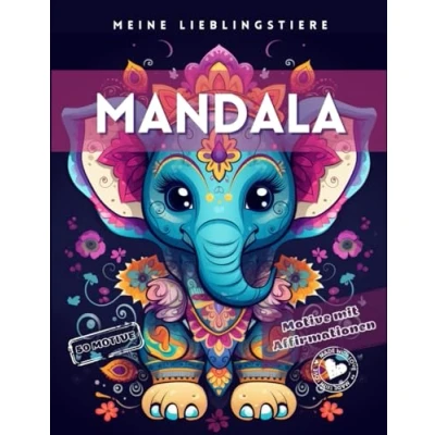 Abbildung von Tierische Mandala Malbuch mit Affirmationen für Kinder.: Die magische Welt der Mandalas entdecken und sich selbst positiv stärken. 50+ niedliche ... jedes einer positiven Affirmation.