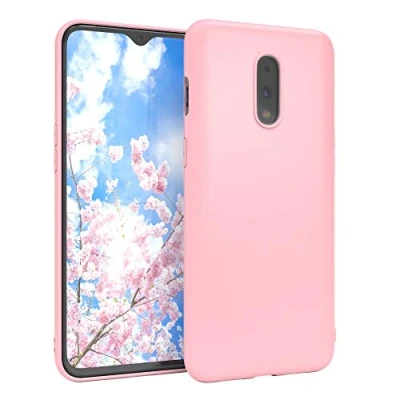 Abbildung von EAZY CASE Handyhülle Silikon mit Kameraschutz kompatibel OnePlus 7 in Rosa, Ultra dünn, Slimcover, Silikonhülle, Hülle, Softcase, Backcover