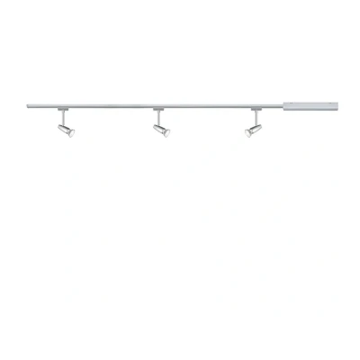 Abbildung von Paulmann 95459 URail Schienensystem Set Barelli max 3x10W GU10 Chrom matt/Chrom 230V 1m Schienenleuchte Deckenbeleuchtung