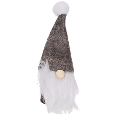 Abbildung von Riffelmacher 74921 Deko Wichtel, Größe 4 x 11,5 cm, aus Kunst Filz, Grau, Figur, Aufsteller, Santa Claus, Dekoration, Gesteck, Weihnachten, Winter, Herbst