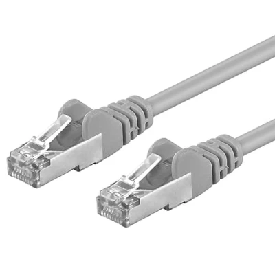 Abbildung von PremiumCord Netzwerkkabel, Ethernet, LAN &amp; Patch Kabel CAT6a, 10Gbit/s, S/FTP PIMF Schirmung, AWG 26/7, 100% Cu, schnell flexibel und robust RJ45 kabel, grau, 0,5m