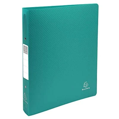 Abbildung von Exacompta 54293S Premium Ringbuch OPAK DIN A4 aus festem Kunststoff mit 2 Ringen 40 mm breit dunkelgrün ideal für Schule und Büro Ringhefter Ringordner Ringbuchordner