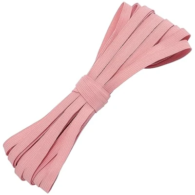 Abbildung von AERZETIX C67530 Flaches geflochtenes Gummiband 10 Meter Breite mm Polyester + Latex Asche rosa Farbe