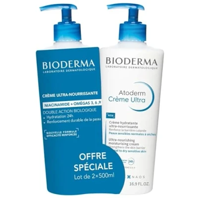 Abbildung von Bioderma Atoderm Ultra Feuchtigkeitscreme nährend, 2 x 500 ml