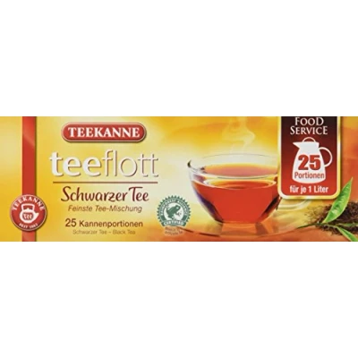 Abbildung von Teekanne teeflott 1 Liter Beutel &quot;Schwarzer Tee&quot; 4er Pack