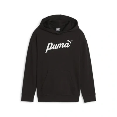 Abbildung von Puma ESS Script Kapuzenpullover für Kinder, Größe: 164, Black
