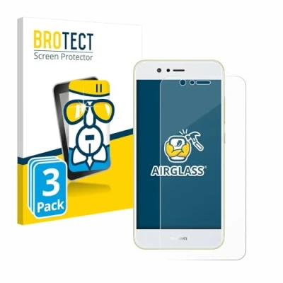 Abbildung von BROTECT Schutzglas für Huawei Nova 2 (3 Stück) Schutzfolie Panzer Folie Glas [Extrem Kratzfest 9H, Anti Fingerprint, Ultra Transparent]