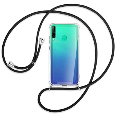 Abbildung von mtb more energy® Handykette kompatibel mit Huawei P40 Lite E, Y7P (6.39&#039;&#039;) schwarz Smartphone Hülle zum Umhängen Anti Shock Strong TPU Case