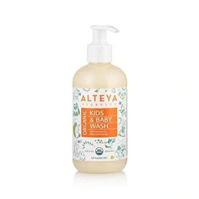 Abbildung von Alteya Bio Babywaschlotion und Shampoo 250ml USDA Organic zertifiziert Biologisch abbaubar Rein Natürlich Vegan Seife für Körper Haare, Sanft zart besonders empfindliche Haut