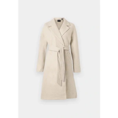 Abbildung von Vero Moda Vmfortuneaya LONG Klassischer Mantel, Damen, Größe: Small, Oatmeal