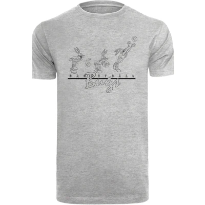 Abbildung von F4NT4STIC Looney Tunes Basketball BUGS Tshirt print, Herren, Größe: Large, Heather grey