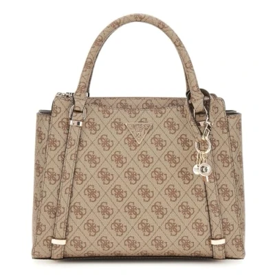Abbildung von Guess Erica Satchel Handtasche, Damen, Größe: One Size, Latte logo