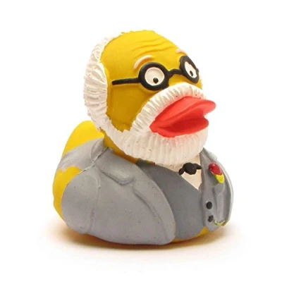 Abbildung von Duckshop I Badeente Quietscheente Sigmund Freud Ente L: 7,5 cm