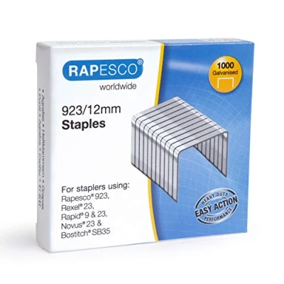 Abbildung von Rapesco 1238 923/12mm, Typ 23 verzinkte Heftklammern, 1000 Stück