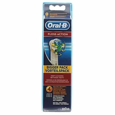 Abbildung von Oral B Original Floss Action Ersatz Zahnbürstenköpfe, Weiß, 4 Stück