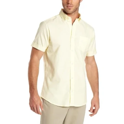 Abbildung von Lee Uniforms Oxford Hemd für Herren, kurzärmelig, gelb, Mittel
