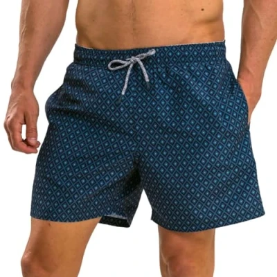Abbildung von RIPT Herren Essentials Quick Dry UV 50 Sonnenschutz Badeshorts Badehose, Luftwaffe Blau Diamant Druck, M